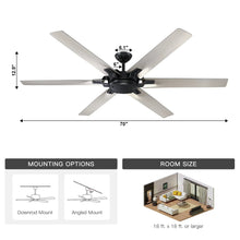 Load image into Gallery viewer, 70&quot; Madhya Industrial Ceiling Fan with Remote Control
