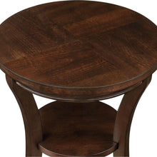 Carregar imagem no visualizador da galeria, 16&quot; Wood Round End Table, Side Table w/Open Shelf, Small Sofa Side Table for Small Space, Multipurpose Accent Table for Bedroom Living Room Home Nightstand (Espresso)
