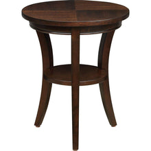 Carregar imagem no visualizador da galeria, 16&quot; Wood Round End Table, Side Table w/Open Shelf, Small Sofa Side Table for Small Space, Multipurpose Accent Table for Bedroom Living Room Home Nightstand (Espresso)
