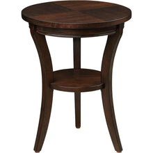 Carregar imagem no visualizador da galeria, 16&quot; Wood Round End Table, Side Table w/Open Shelf, Small Sofa Side Table for Small Space, Multipurpose Accent Table for Bedroom Living Room Home Nightstand (Espresso)
