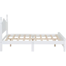 Cargar imagen en el visor de la galería, 3-Pieces Bedroom Sets,Full Size Wood Platform Bed and Two Nightstands-White
