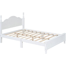 Cargar imagen en el visor de la galería, 3-Pieces Bedroom Sets,Full Size Wood Platform Bed and Two Nightstands-White
