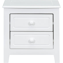 Cargar imagen en el visor de la galería, 3-Pieces Bedroom Sets,Full Size Wood Platform Bed and Two Nightstands-White

