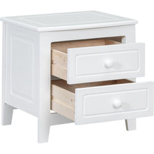 Cargar imagen en el visor de la galería, 3-Pieces Bedroom Sets,Full Size Wood Platform Bed and Two Nightstands-White

