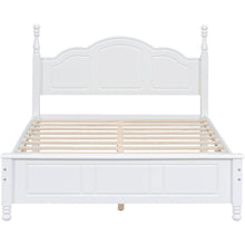 Cargar imagen en el visor de la galería, 3-Pieces Bedroom Sets,Full Size Wood Platform Bed and Two Nightstands-White
