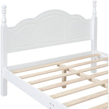 Cargar imagen en el visor de la galería, 3-Pieces Bedroom Sets,Full Size Wood Platform Bed and Two Nightstands-White
