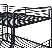 Load image into Gallery viewer, Full XL Over Queen Metal Bunk Bed with 2 Drawers, Black
