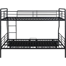 Load image into Gallery viewer, Full XL Over Queen Metal Bunk Bed with 2 Drawers, Black
