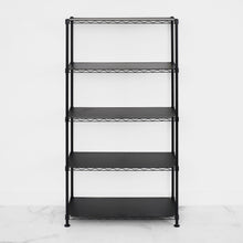 Load image into Gallery viewer, 14&quot; x 30&quot; x 60&quot; 5-Tier Wire Rack - Black
