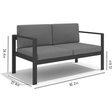 Carregar imagem no visualizador da galeria, Aluminum Modern 4 Piece Sofa Seating Group For Patio Garden Outdoor
