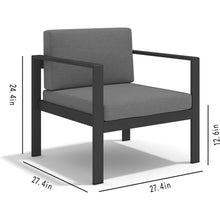 Carregar imagem no visualizador da galeria, Aluminum Modern 4 Piece Sofa Seating Group For Patio Garden Outdoor
