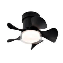 Carregar imagem no visualizador da galeria, 21&quot; Matte Black Ceiling Fans with Lights Quiet DC Motor &amp; Remote
