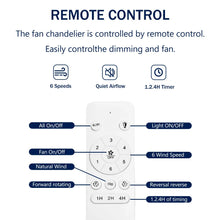 Carregar imagem no visualizador da galeria, 21&quot; Matte Black Ceiling Fans with Lights Quiet DC Motor &amp; Remote
