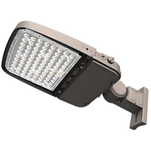 Cargar imagen en el visor de la galería, 240 Watt Tunable  LED Area Light - AC100-277V, 5000K, Brown Finish, Photocell, 1-10V Dimmable, Arm Bracket for Square and round Pole
