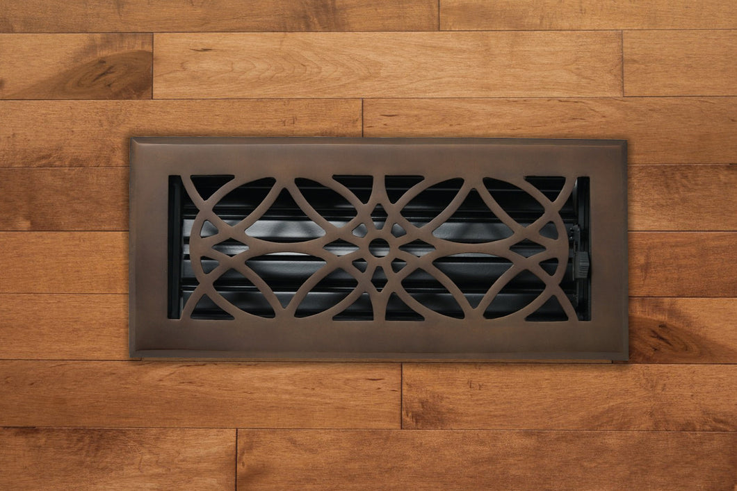 Cast Brass Empire Vent Cover - Oil Rubbed Bronze