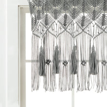 Load image into Gallery viewer, Boho Macrame Tassel Cotton Valance
