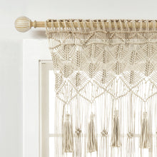 Load image into Gallery viewer, Boho Macrame Tassel Cotton Valance
