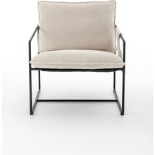 Load image into Gallery viewer, 2 Sets 1 Case, Upholstered hanging armchair with arm pocket metal frame, crushed foam cushions and skin-friendly braid for living room and bedroom. Beige color
