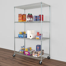 Load image into Gallery viewer, 24&quot; x 48&quot; x 72&quot; 4-Tier Wire Rack
