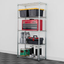 Load image into Gallery viewer, 14&quot; x 30&quot; x 60&quot; 5-Tier Wire Rack
