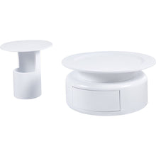 Carregar imagem no visualizador da galeria, 2 Pieces White MDF Round Coffee Table Set for Living Room, Bedroom
