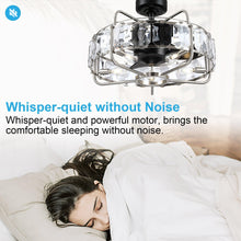 Load image into Gallery viewer, 23&quot; Modern DC Motor Downrod Mount Reversible Fandelier Ceiling Fan with Lighting and Remote Control
