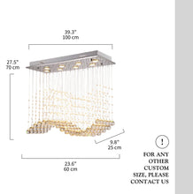Load image into Gallery viewer, Luxury Rectangle LED Crystal Lamp for Dining Room, Living Room

