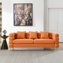 Cargar imagen en el visor de la galería, 3-seater + 2-seater Combination sofa.ORANGE teddy
