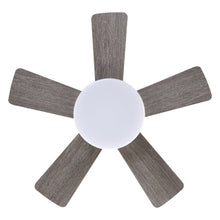 Cargar imagen en el visor de la galería, 24&quot; Farmhouse Flush Mount Reversible Iron Ceiling Fan with Lighting and Remote Control
