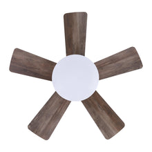 Cargar imagen en el visor de la galería, 24&quot; Farmhouse Flush Mount Reversible Iron Ceiling Fan with Lighting and Remote Control
