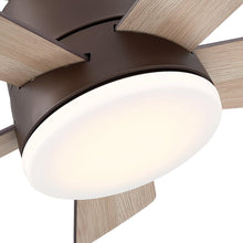 Cargar imagen en el visor de la galería, 24&quot; Farmhouse Flush Mount Reversible Iron Ceiling Fan with Lighting and Remote Control
