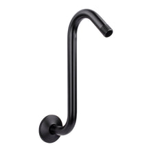 Carregar imagem no visualizador da galeria, 10.5 in. S-Shaped Stainless Steel Shower Head Extension Arm (Black Finish)
