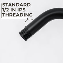 Carregar imagem no visualizador da galeria, 10.5 in. S-Shaped Stainless Steel Shower Head Extension Arm (Black Finish)
