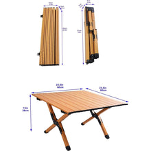 Cargar imagen en el visor de la galería, Portable picnic table, rollable aluminum alloy table top with folding solid X-shaped frame
