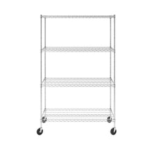 Load image into Gallery viewer, 24&quot; x 48&quot; x 72&quot; 4-Tier Wire Rack
