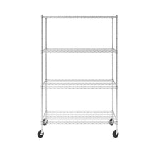 Load image into Gallery viewer, 24&quot; x 48&quot; x 72&quot; 4-Tier Wire Rack
