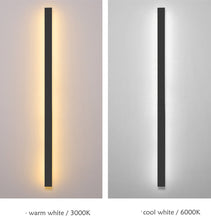 Cargar imagen en el visor de la galería, MIRODEMI® Black Outdoor Waterproof Antirust Aluminum Long LED Wall Lamp For Villa porch | S2024S
