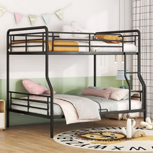Load image into Gallery viewer, Full XL Over Queen Metal Bunk Bed, Black
