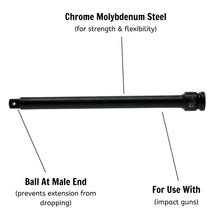 Load image into Gallery viewer, Teng Tools 1/2 Inch Drive 10 Inch ANSI Chrome Molybdenum Impact Extension Bar - 920023AN
