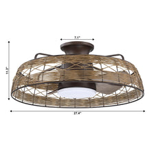 Cargar imagen en el visor de la galería, 27&quot; Reversible Flush Mount Ceiling Fan
