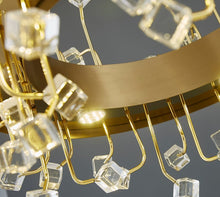 Carregar imagem no visualizador da galeria, MIRODEMI® Gold Round Colorful Crystal Chandelier for Living room, Kitchen
