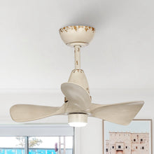 Cargar imagen en el visor de la galería, 28&quot; Kwang Farmhouse DC Motor Downrod Mount Reversible Ceiling Fan with LED Lighting and Remote Control
