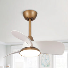 Cargar imagen en el visor de la galería, 28&quot; Modern DC Motor Downrod Mount Reversible Ceiling Fan with LED Lighting and Remote Control
