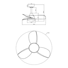 Cargar imagen en el visor de la galería, 28&quot; Modern DC Motor Downrod Mount Reversible Ceiling Fan with LED Lighting and Remote Control
