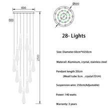 Carregar imagem no visualizador da galeria, Orta San Giulio | Hanging Crystal Lamp for Living Room
