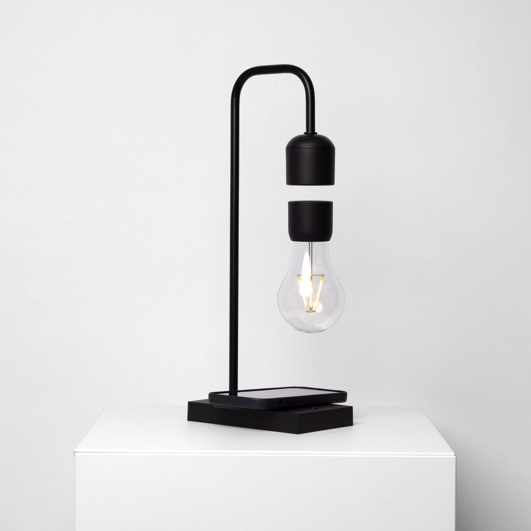 Minimalist Levitating LED Lamp with Wireless Phone Charger