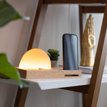 Load image into Gallery viewer, Himalayan Sunrise Salt Lamp with Wireless Phone Charger
