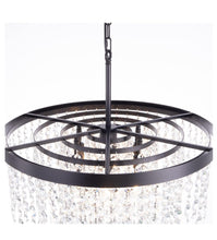 Load image into Gallery viewer, Wellmet Black Crystal Chandelier 24 inch, 3-Tier Modern Round K9 Crystals Light Fixtures for Dining Room, Contemporary Pendant Light FixtureKitchen Is
