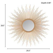 Load image into Gallery viewer, Fiore Sunburst Wall Decor Mirror 29.5&quot;D
