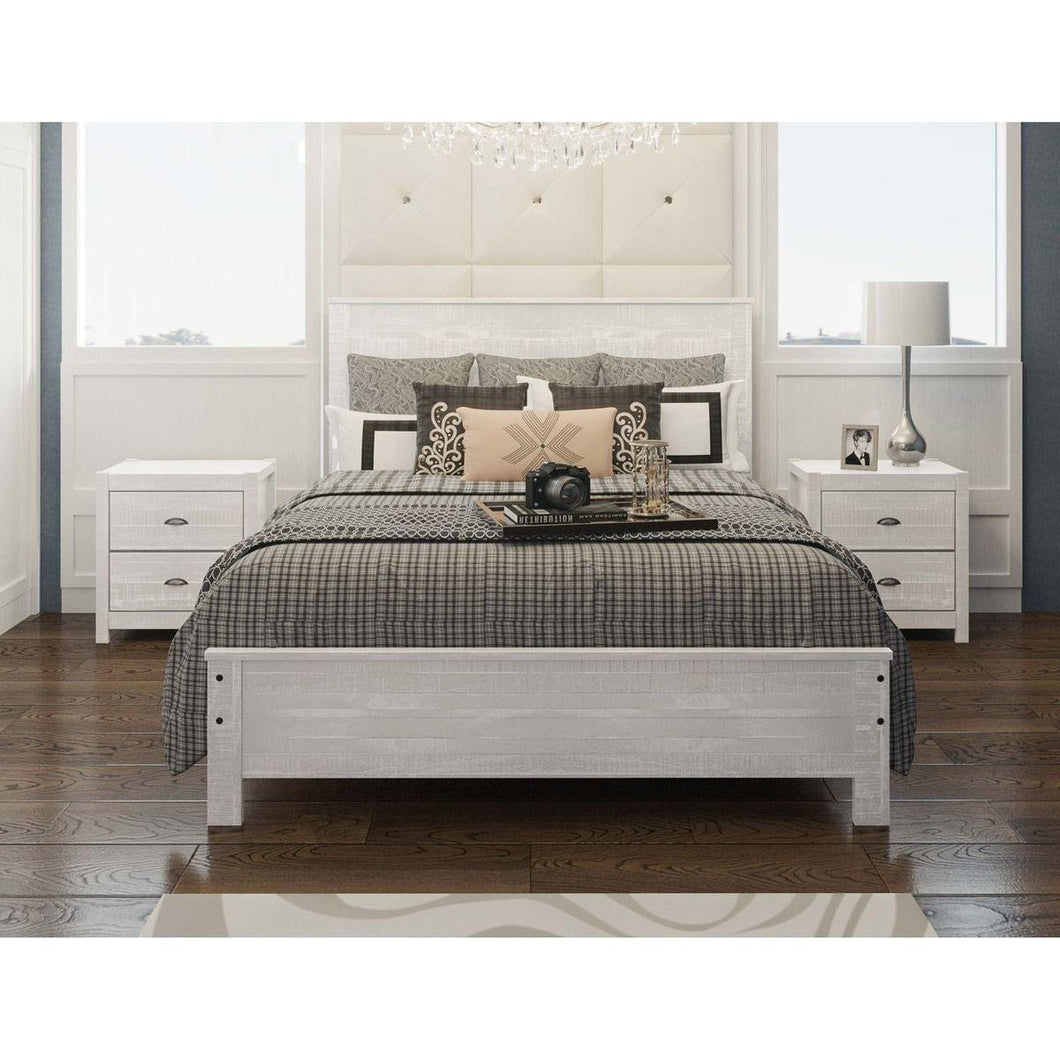 Albany Solid Wood Twin Bed Frame with Headboard, Heavy Duty Modern Rustic Twin Size Bed Frames, Box Spring Needed
